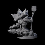 Warlike Tortle L Miniature for Dungeons and Dragons, Pathfinder or other TTRPGs