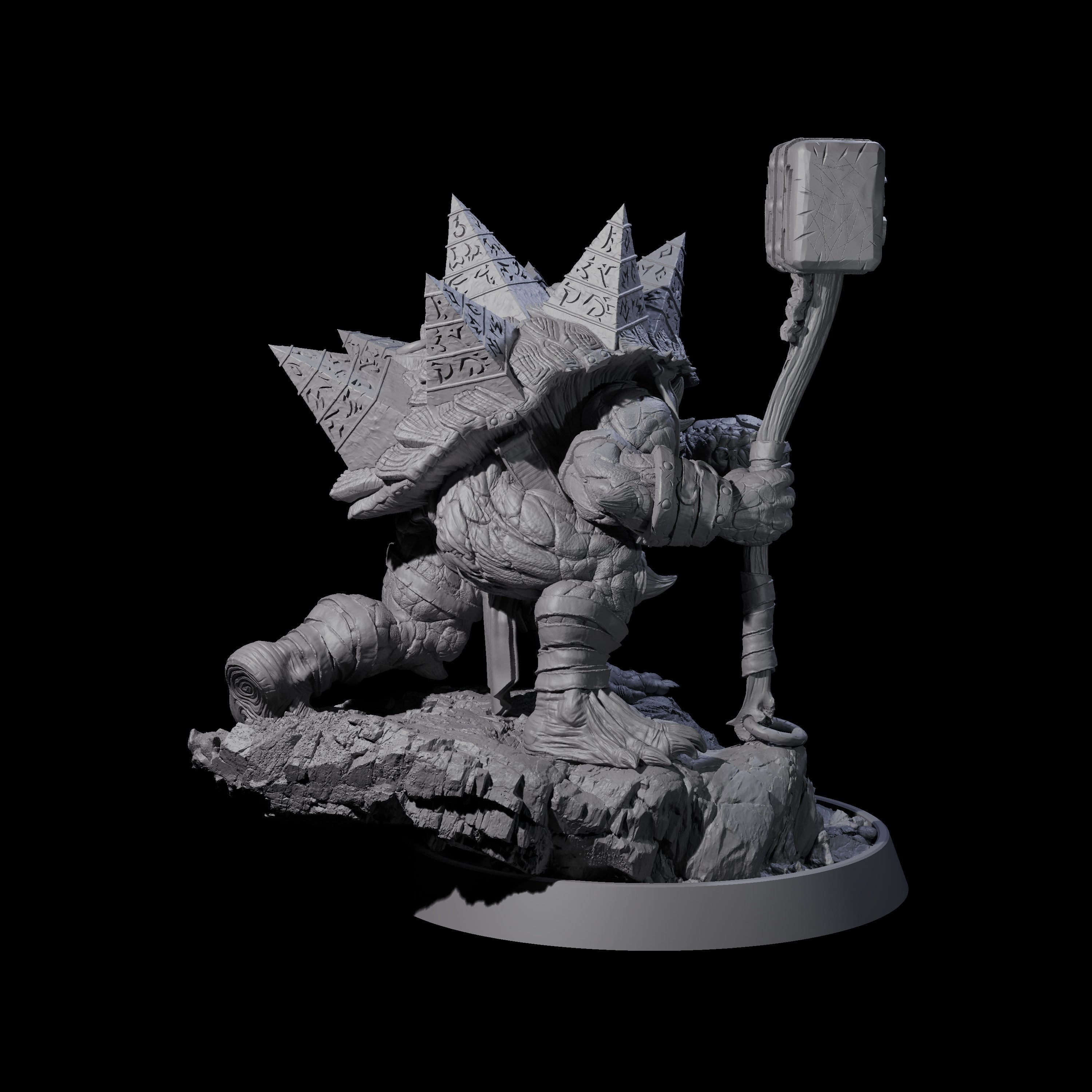 Warlike Tortle L Miniature for Dungeons and Dragons, Pathfinder or other TTRPGs