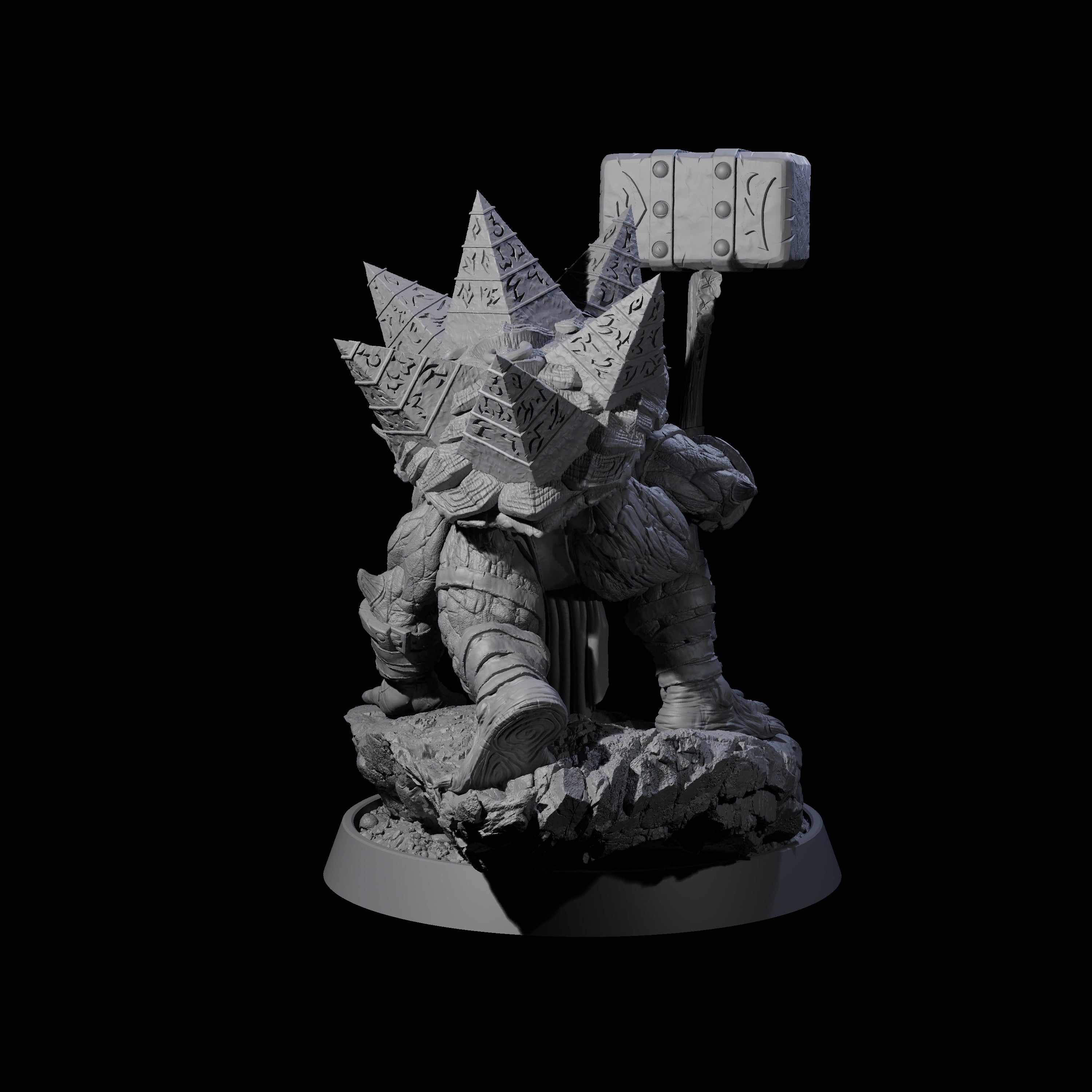 Warlike Tortle L Miniature for Dungeons and Dragons, Pathfinder or other TTRPGs