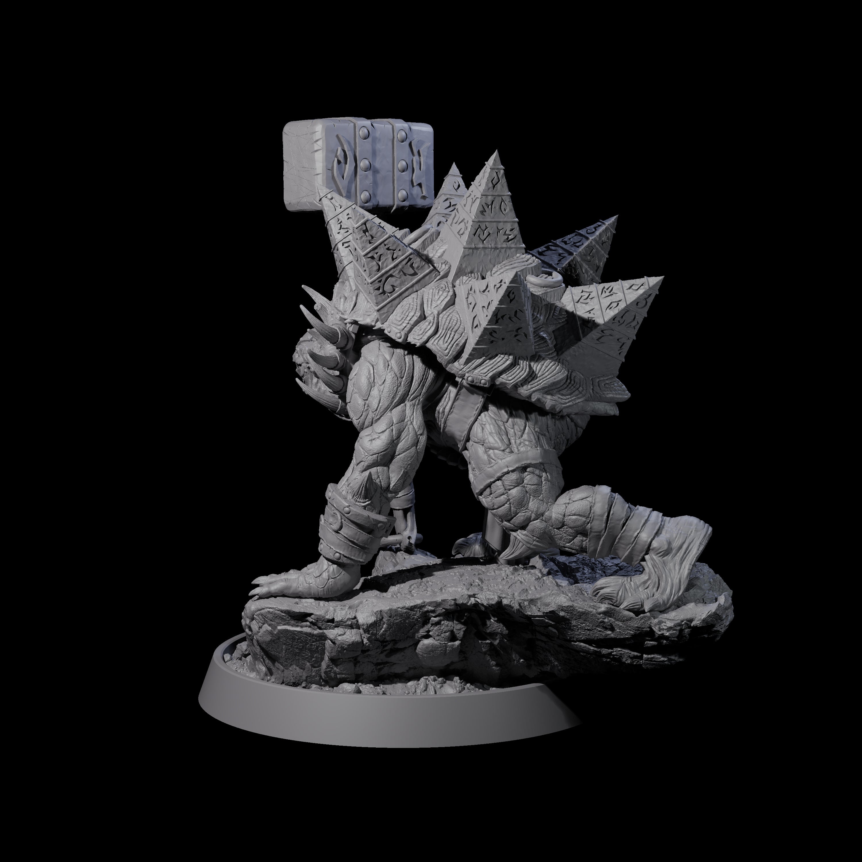 Warlike Tortle L Miniature for Dungeons and Dragons, Pathfinder or other TTRPGs