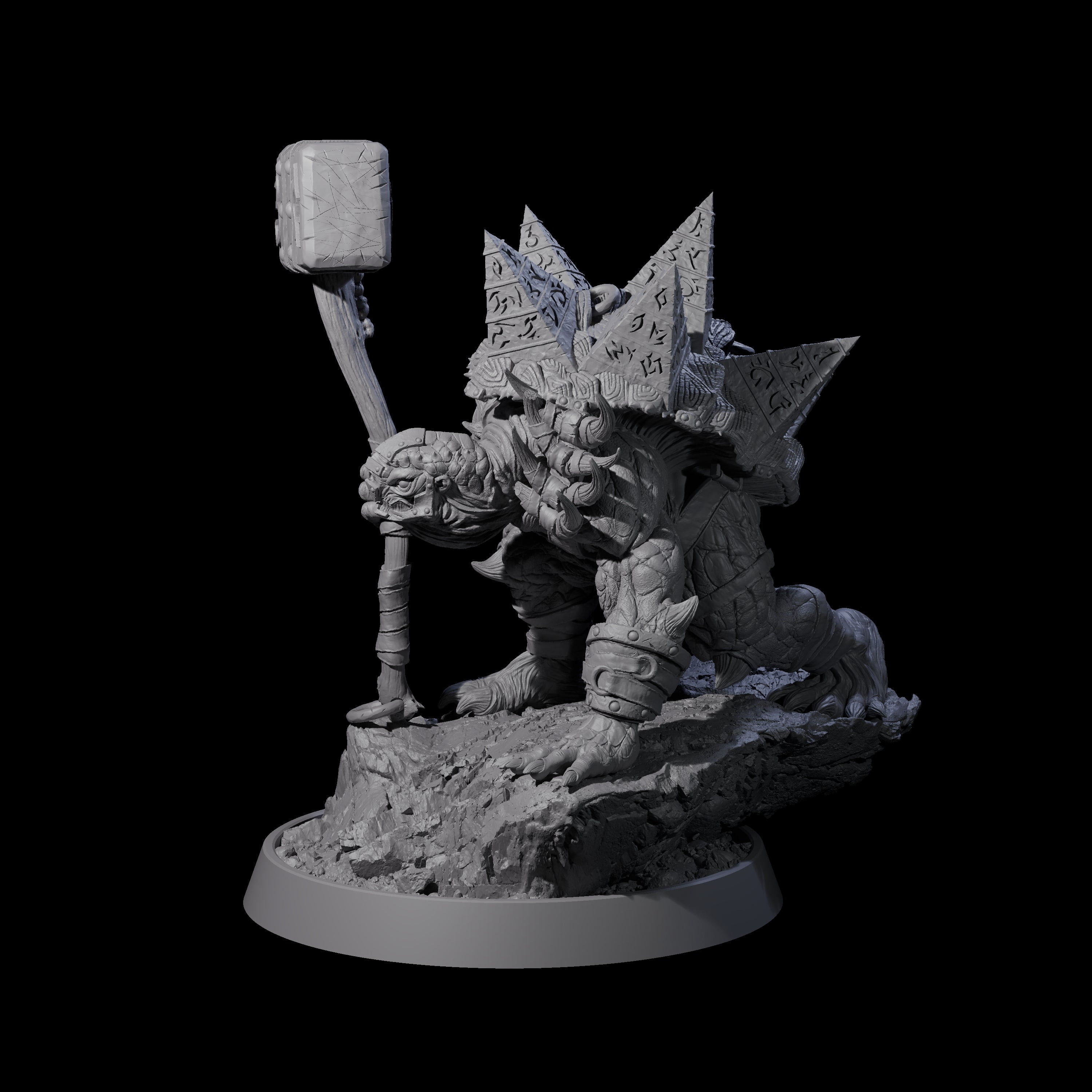 Warlike Tortle L Miniature for Dungeons and Dragons, Pathfinder or other TTRPGs