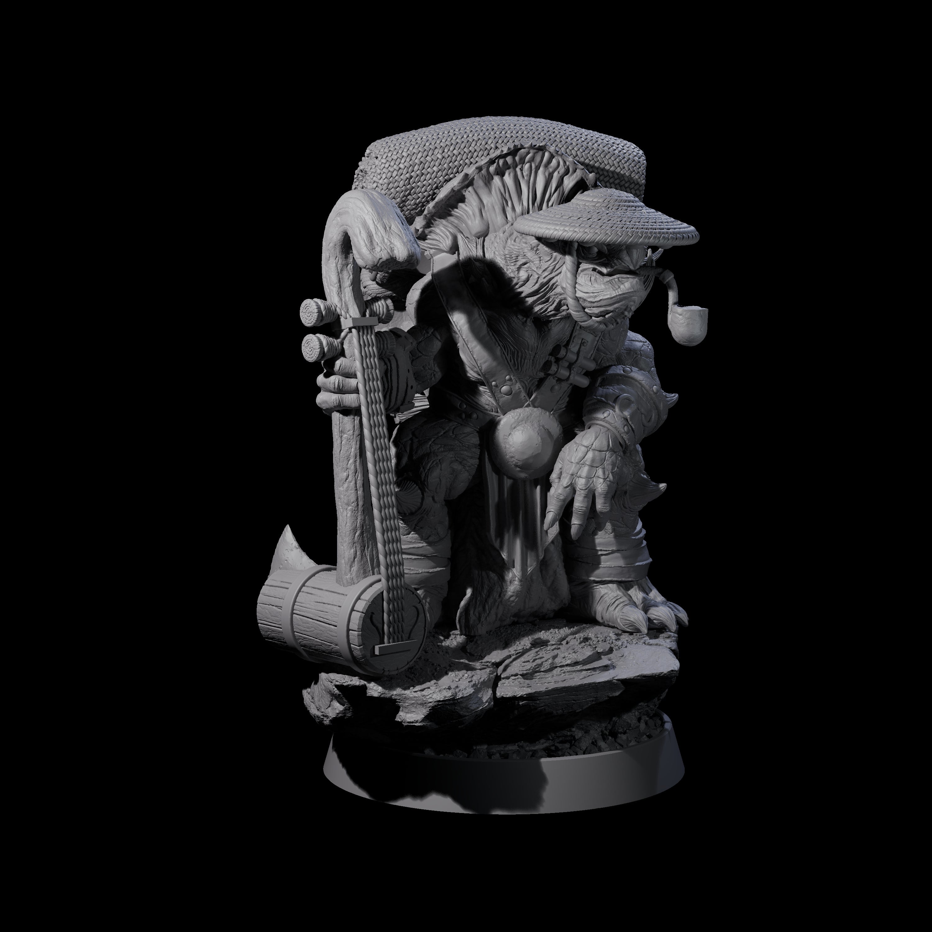 Warlike Tortle M Miniature for Dungeons and Dragons, Pathfinder or other TTRPGs
