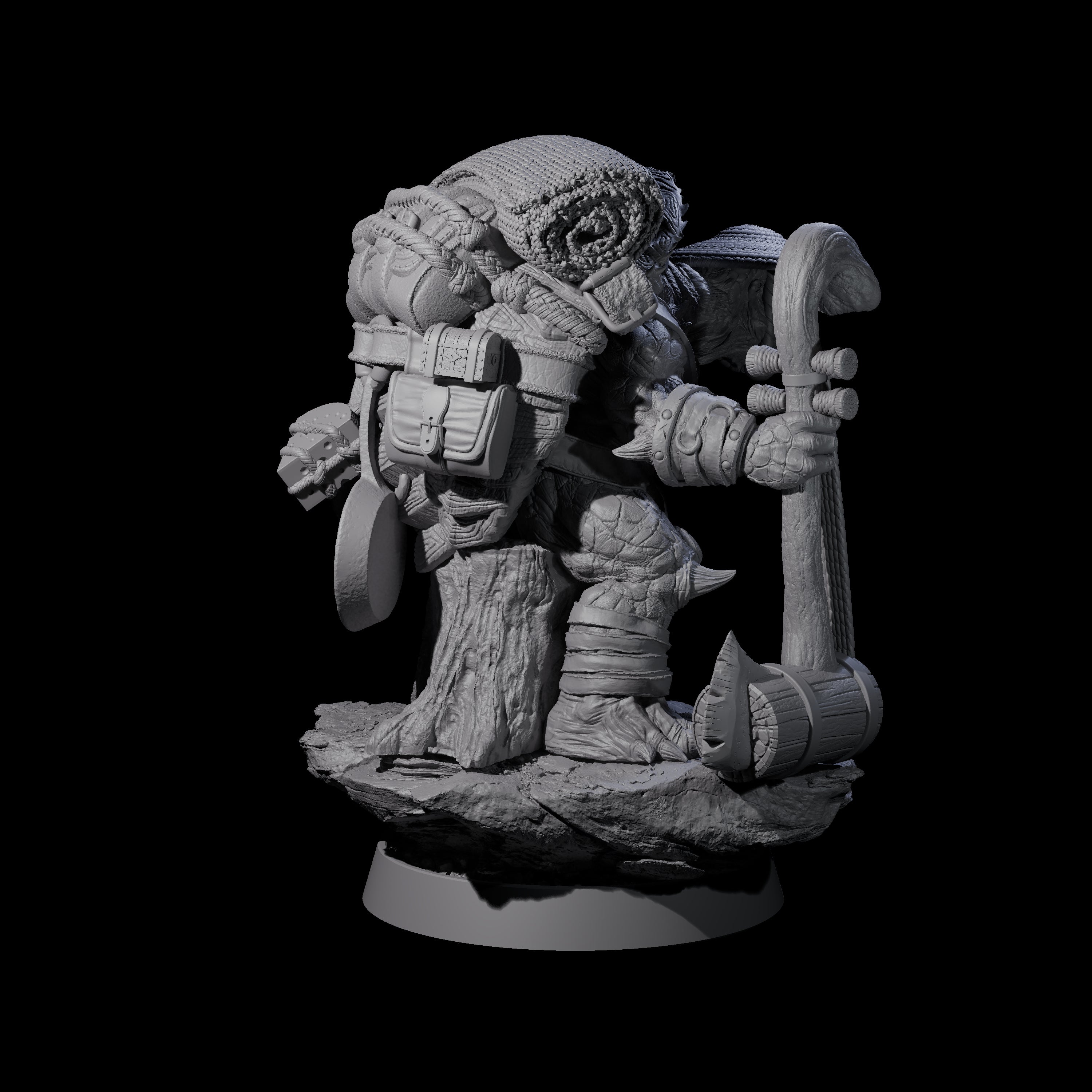 Warlike Tortle M Miniature for Dungeons and Dragons, Pathfinder or other TTRPGs