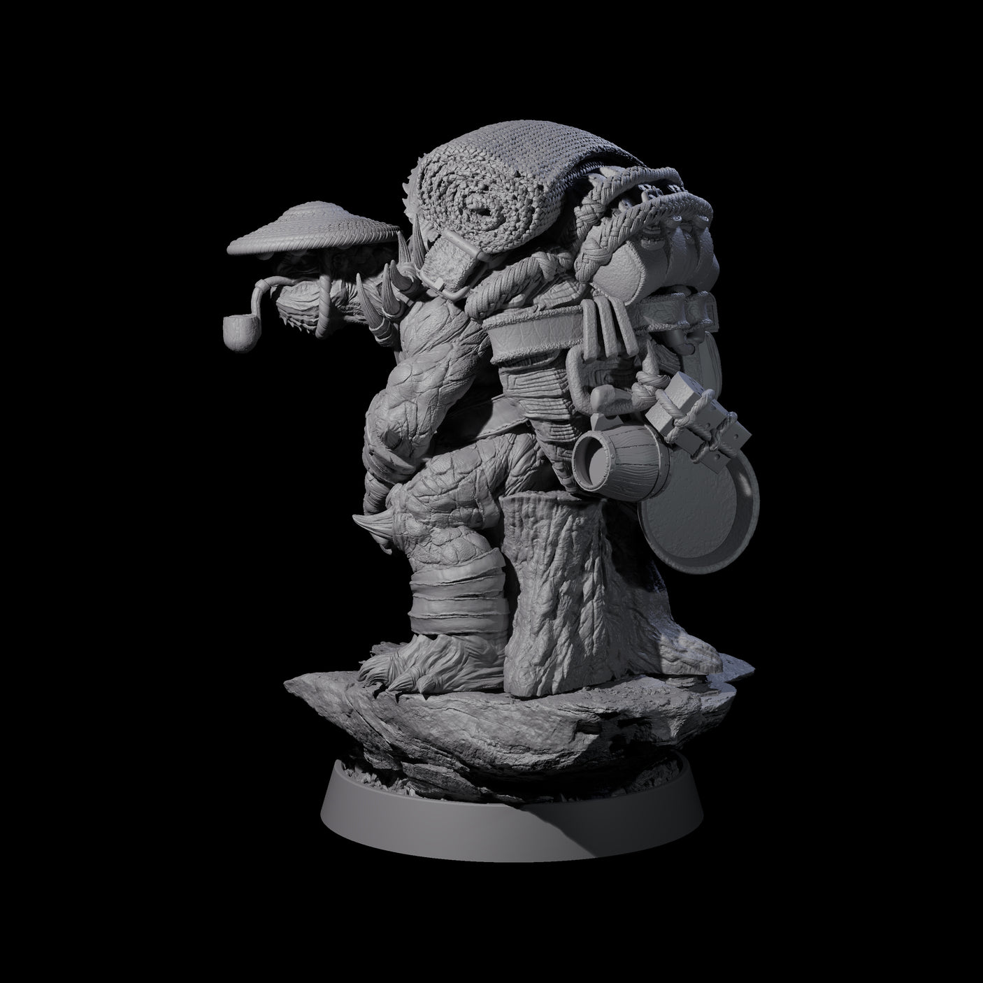 Warlike Tortle M Miniature for Dungeons and Dragons, Pathfinder or other TTRPGs