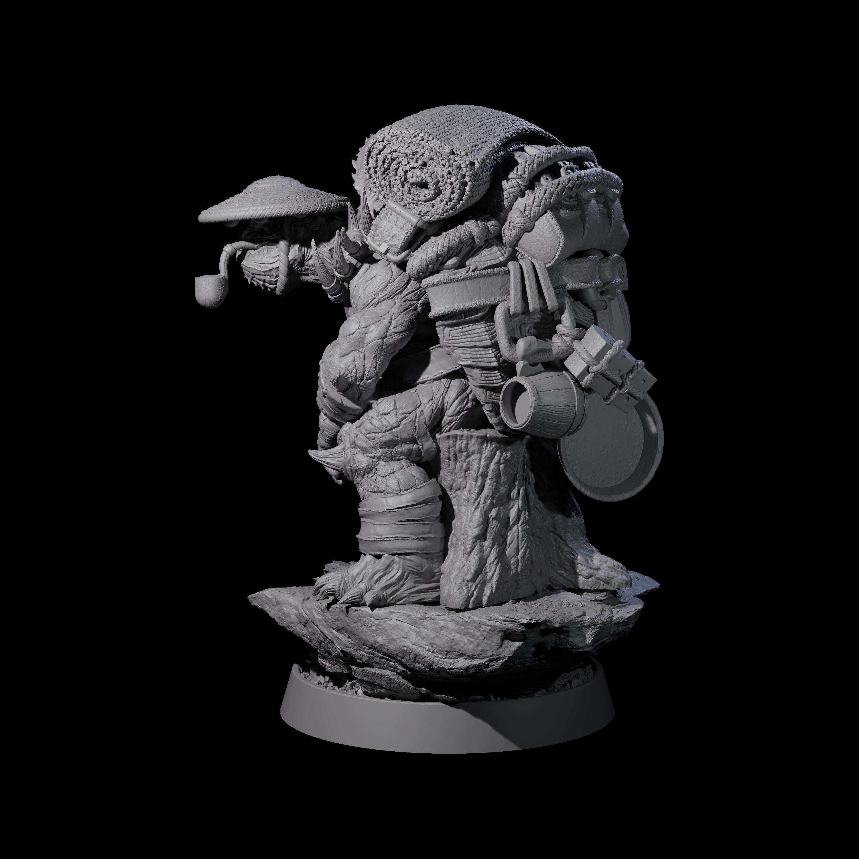 Warlike Tortle M Miniature for Dungeons and Dragons, Pathfinder or other TTRPGs