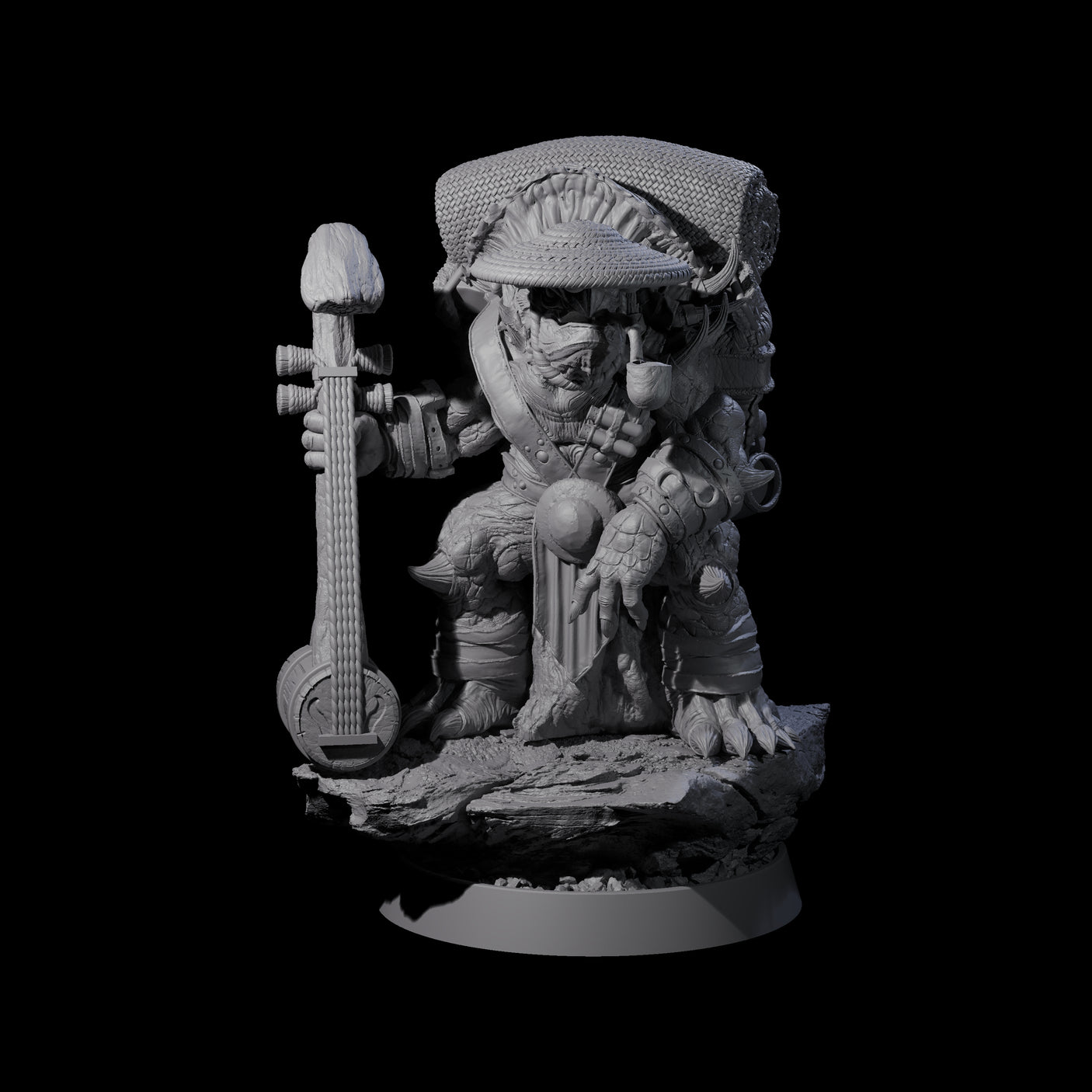 Warlike Tortle M Miniature for Dungeons and Dragons, Pathfinder or other TTRPGs
