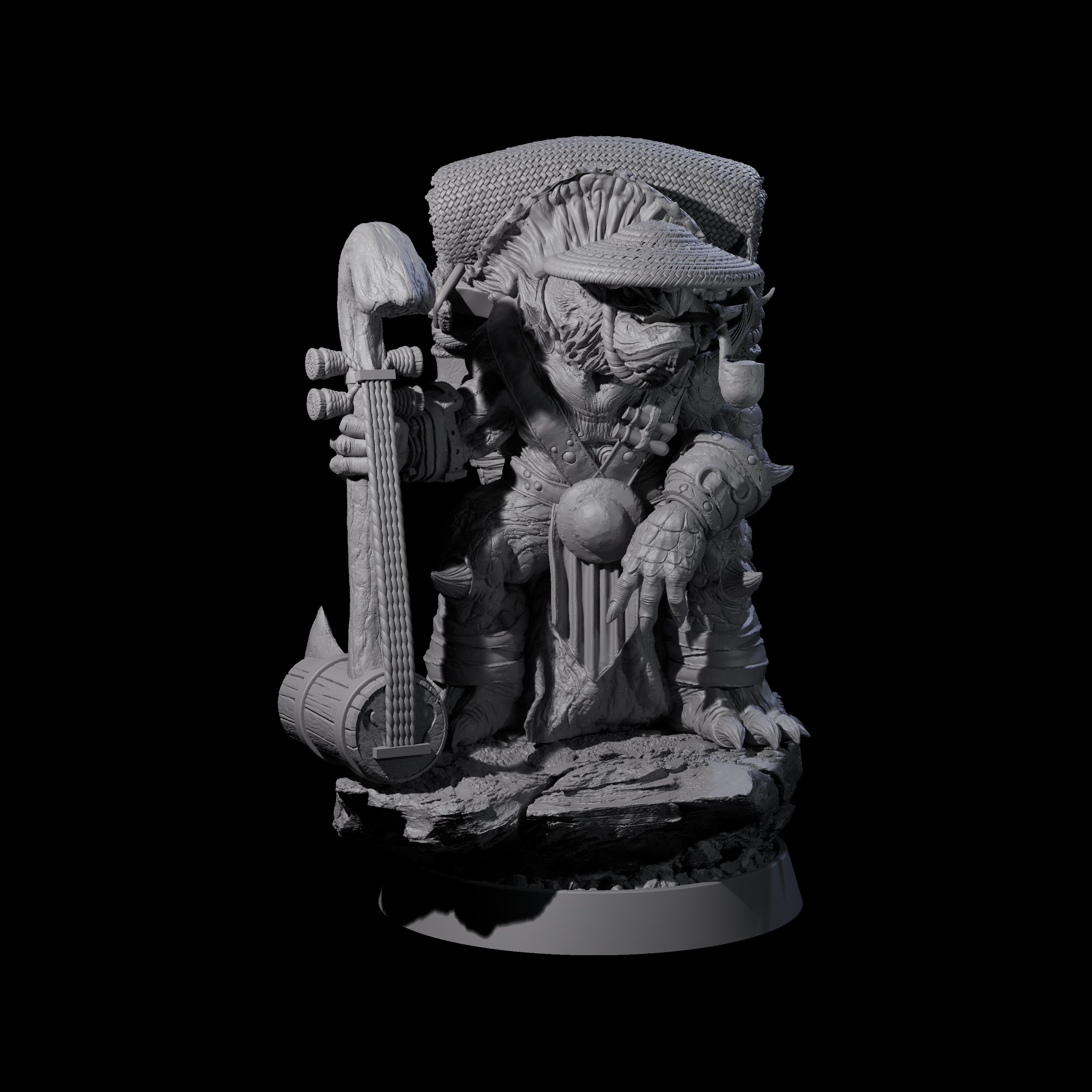 Warlike Tortle M Miniature for Dungeons and Dragons, Pathfinder or other TTRPGs