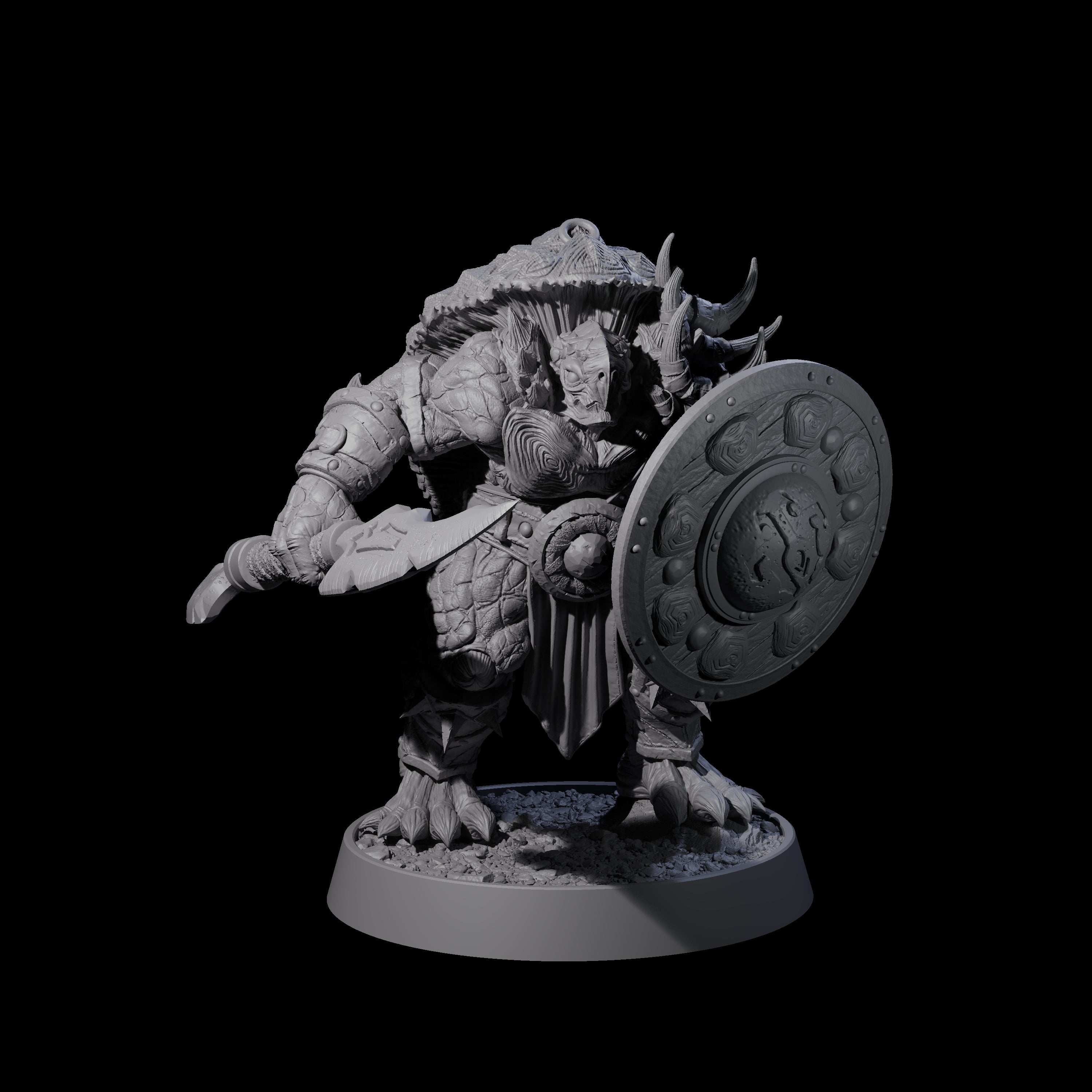 Warlike Tortle N Miniature for Dungeons and Dragons, Pathfinder or other TTRPGs