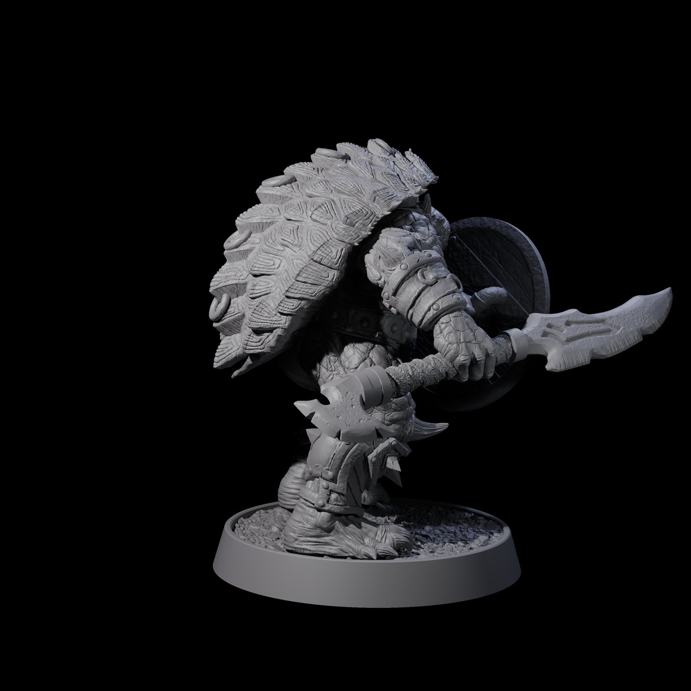Warlike Tortle N Miniature for Dungeons and Dragons, Pathfinder or other TTRPGs
