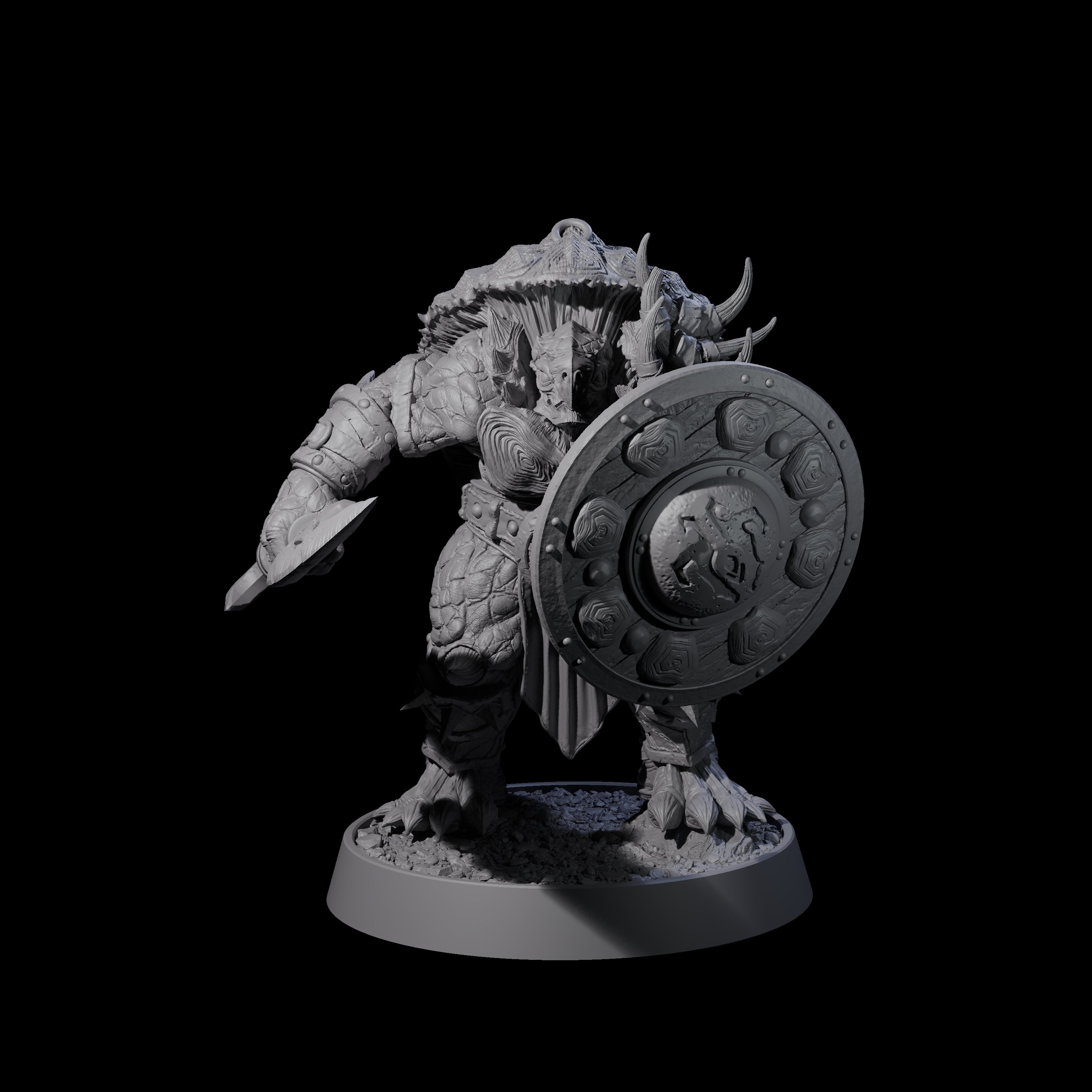 Warlike Tortle N Miniature for Dungeons and Dragons, Pathfinder or other TTRPGs