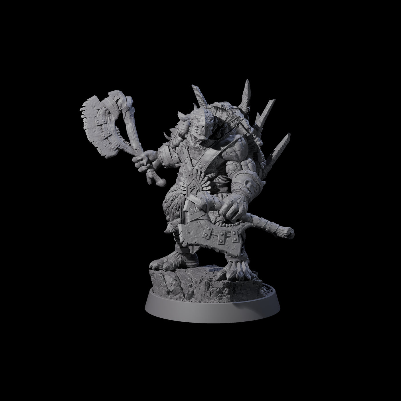 Warlike Tortle Tribe Miniature for Dungeons and Dragons, Pathfinder or other TTRPGs