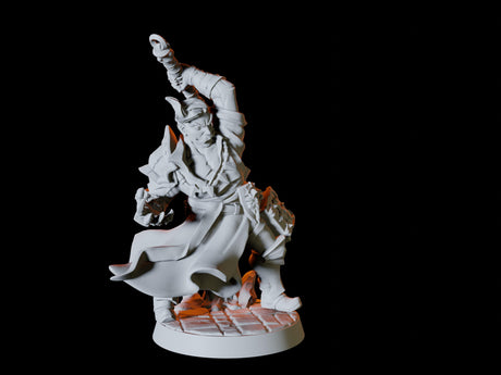 Warlock Warrior Miniature for Dungeons and Dragons, Pathfinder or other TTRPGs