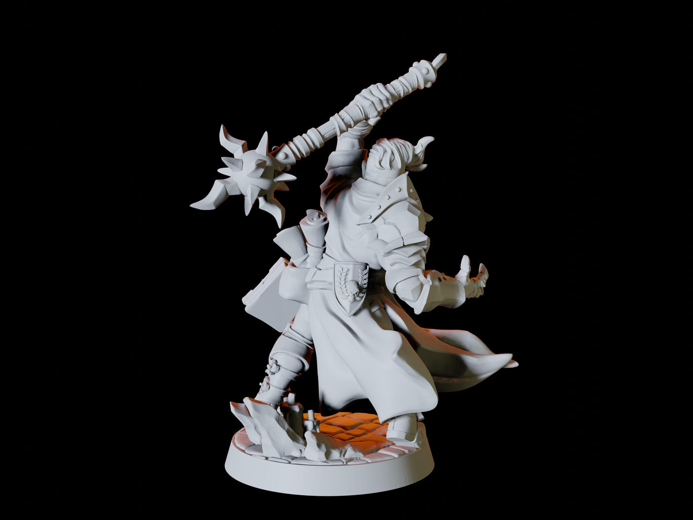 Warlock Warrior Miniature for Dungeons and Dragons, Pathfinder or other TTRPGs