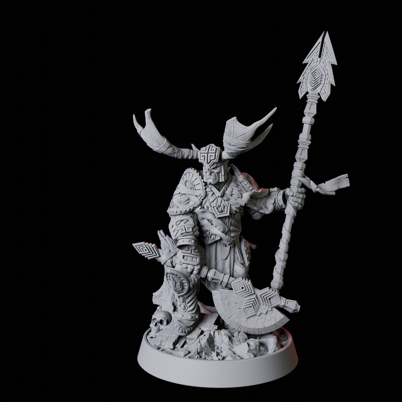 Warrior Druid Miniature for Dungeons and Dragons, Pathfinder or other TTRPGs