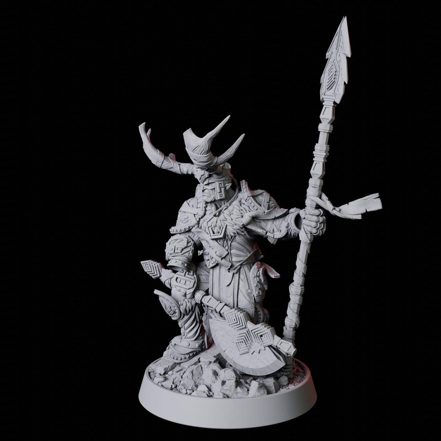 Warrior Druid Miniature for Dungeons and Dragons, Pathfinder or other TTRPGs