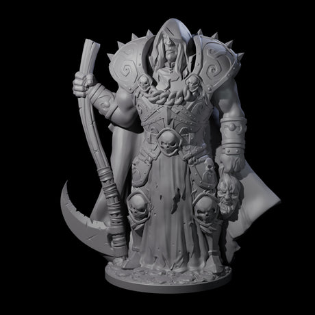 Warrior Lich Necromancer Miniature for Dungeons and Dragons, Pathfinder or other TTRPGs