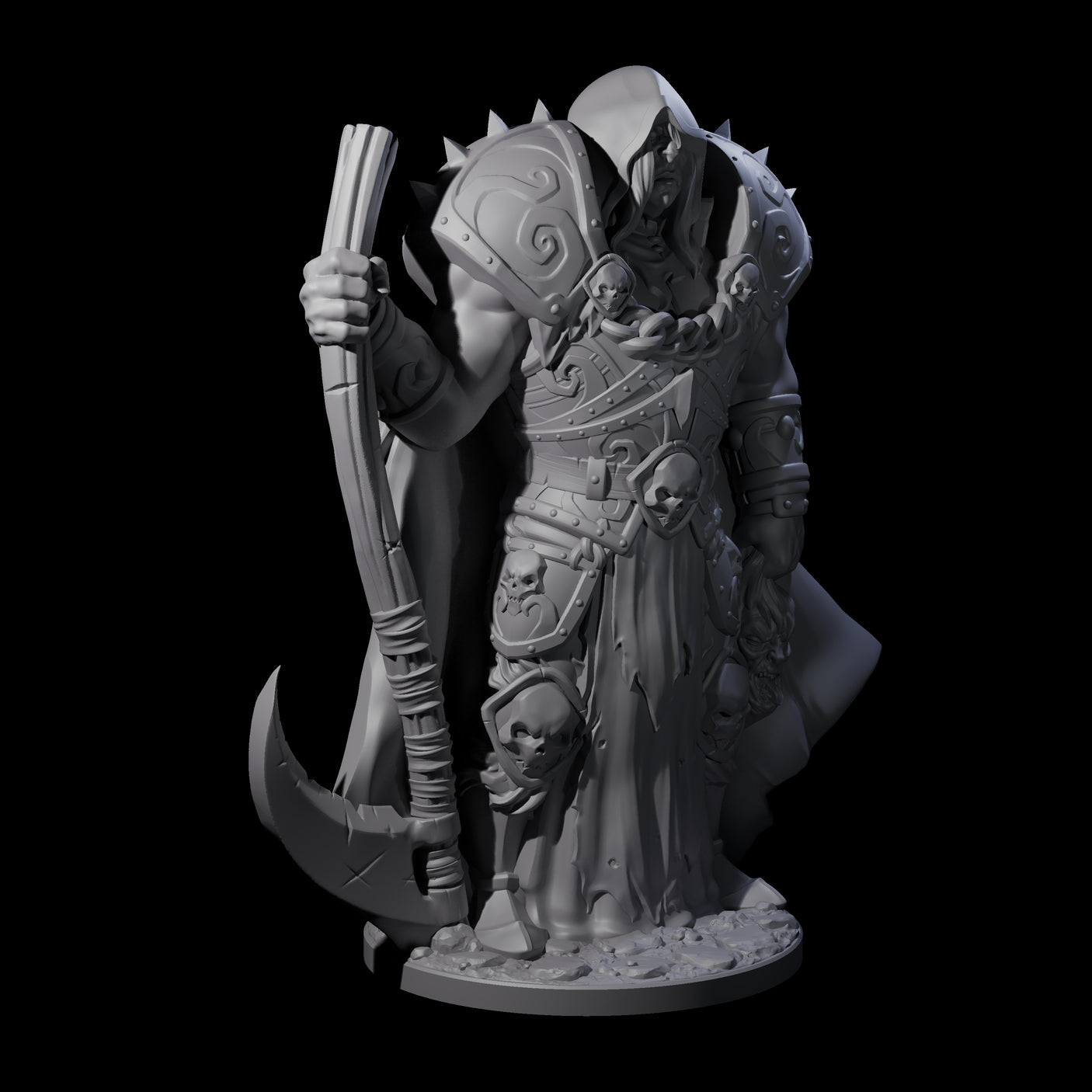 Warrior Lich Necromancer Miniature for Dungeons and Dragons, Pathfinder or other TTRPGs