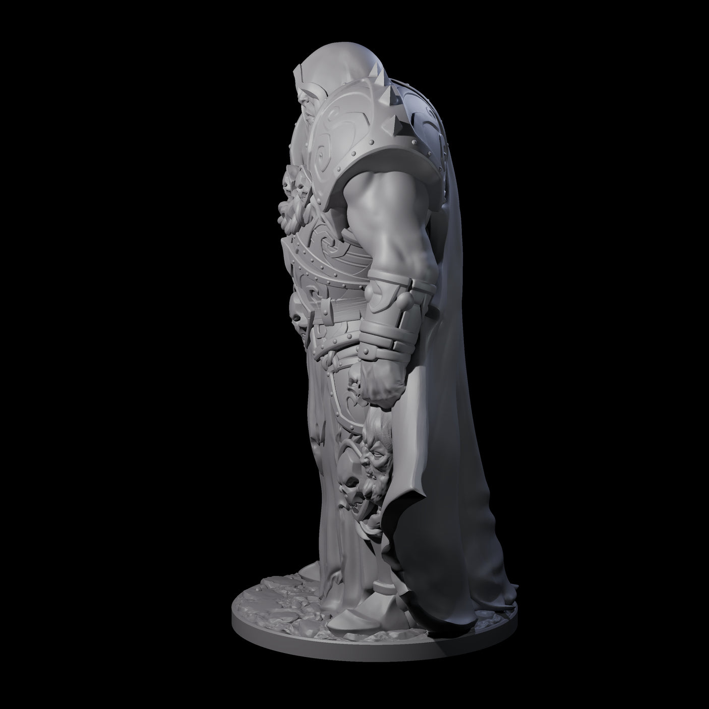 Warrior Lich Necromancer Miniature for Dungeons and Dragons, Pathfinder or other TTRPGs