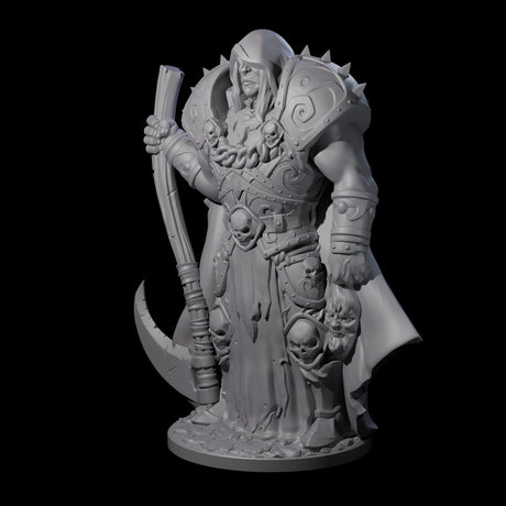 Warrior Lich Necromancer Miniature for Dungeons and Dragons, Pathfinder or other TTRPGs