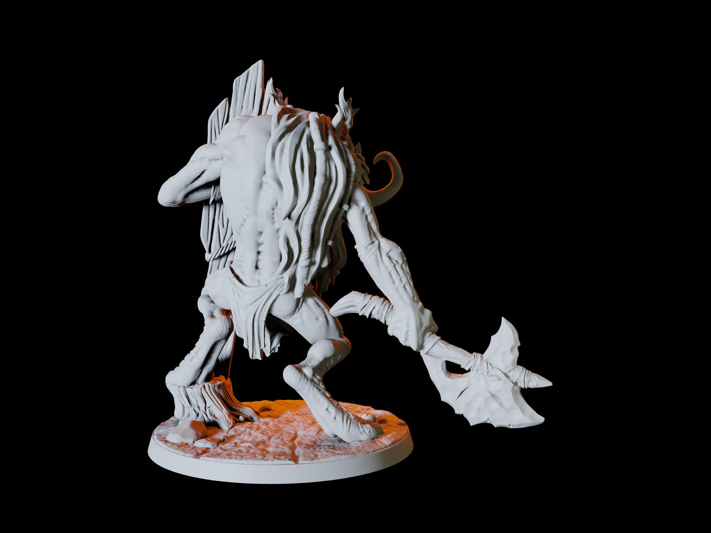Warrior Troll Miniature for Dungeons and Dragons, Pathfinder or other TTRPGs