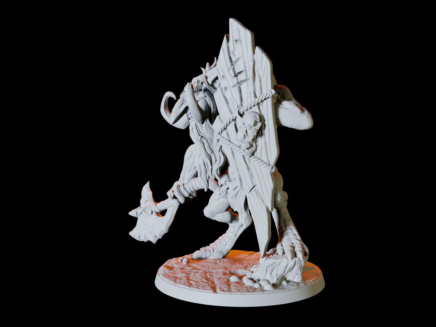 Warrior Troll Miniature for Dungeons and Dragons, Pathfinder or other TTRPGs