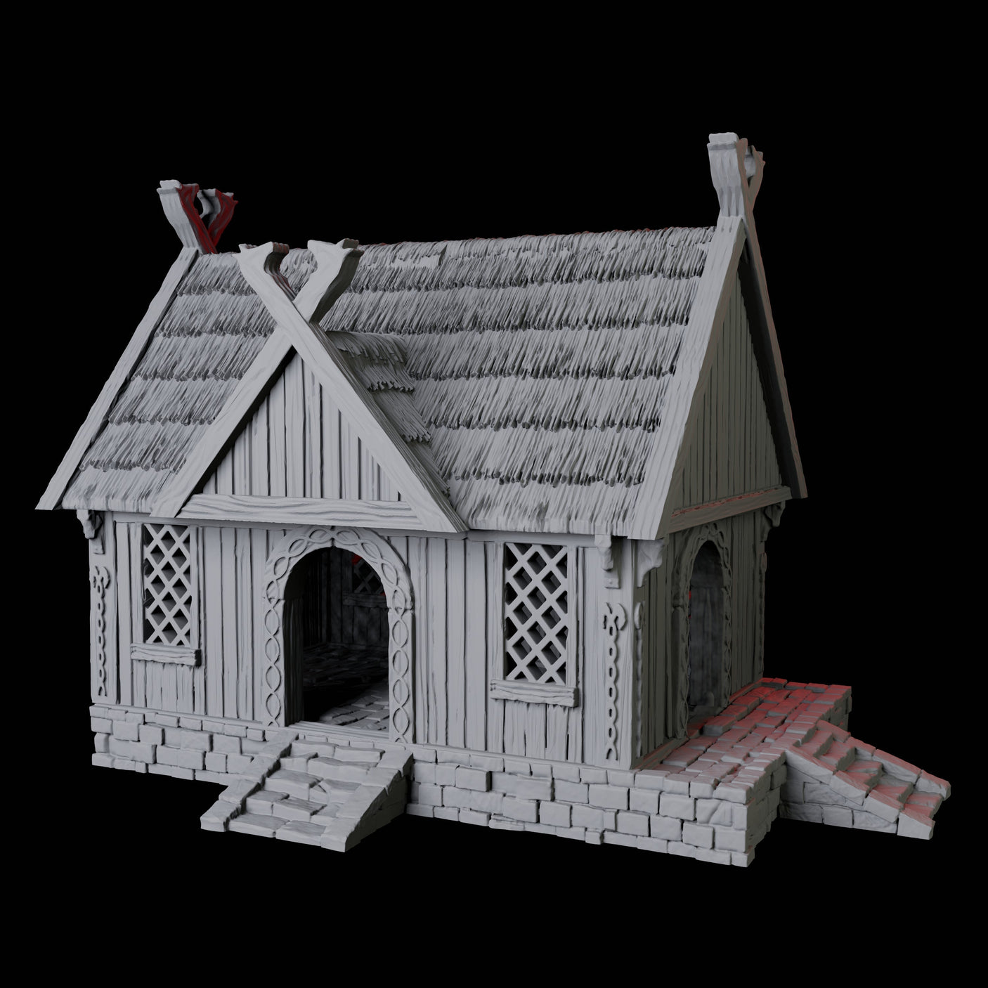 Warrior's House - Saxonia Miniature for Dungeons and Dragons, Pathfinder or other TTRPGs