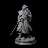 Wary Elf Traveller Miniature for Dungeons and Dragons, Pathfinder or other TTRPGs