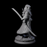 Wary Elf Traveller Miniature for Dungeons and Dragons, Pathfinder or other TTRPGs