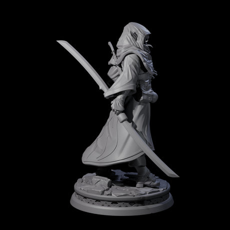 Wary Elf Traveller Miniature for Dungeons and Dragons, Pathfinder or other TTRPGs