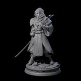 Wary Elf Traveller Miniature for Dungeons and Dragons, Pathfinder or other TTRPGs