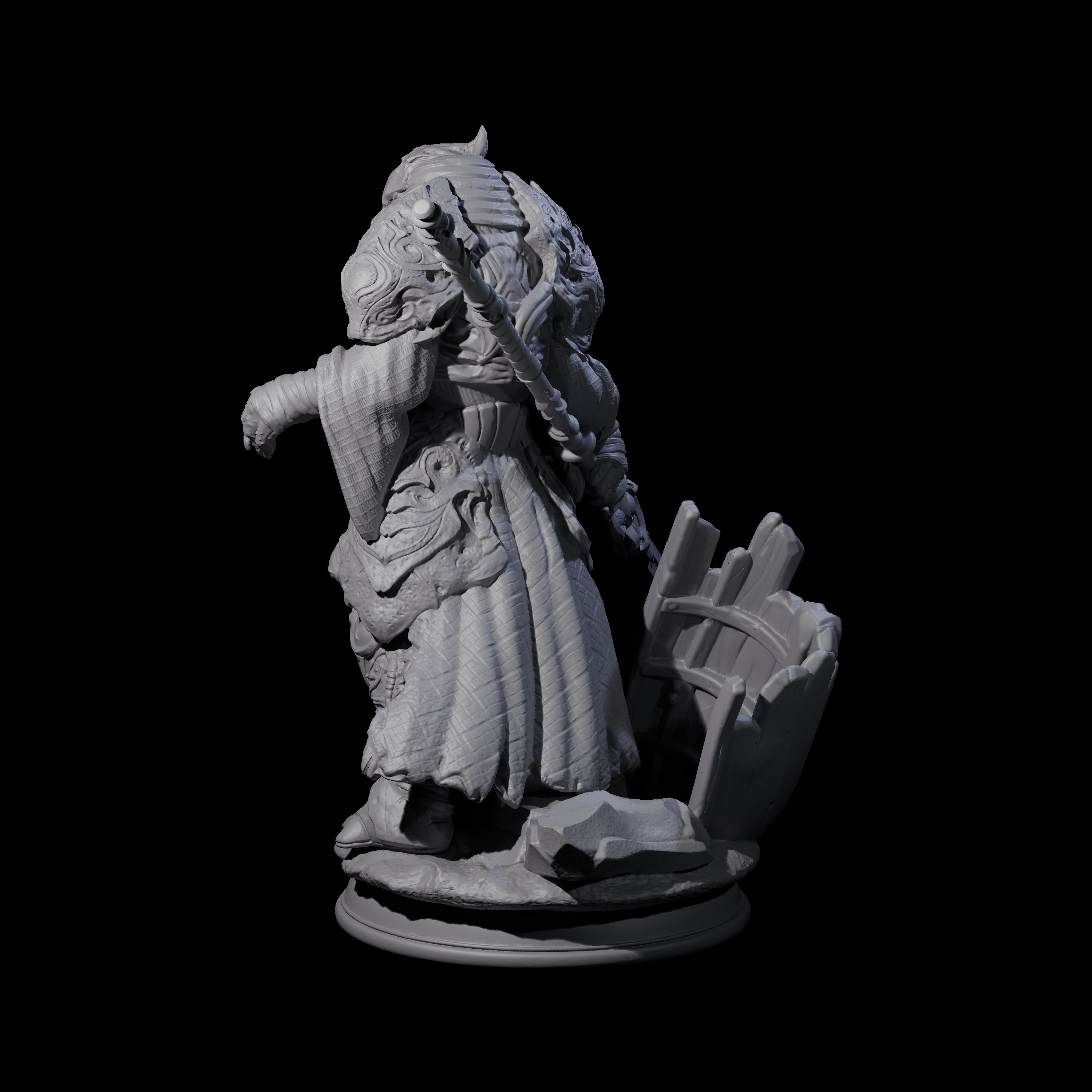 Waterlogged Mind Flayer Warrior Miniature for Dungeons and Dragons, Pathfinder or other TTRPGs