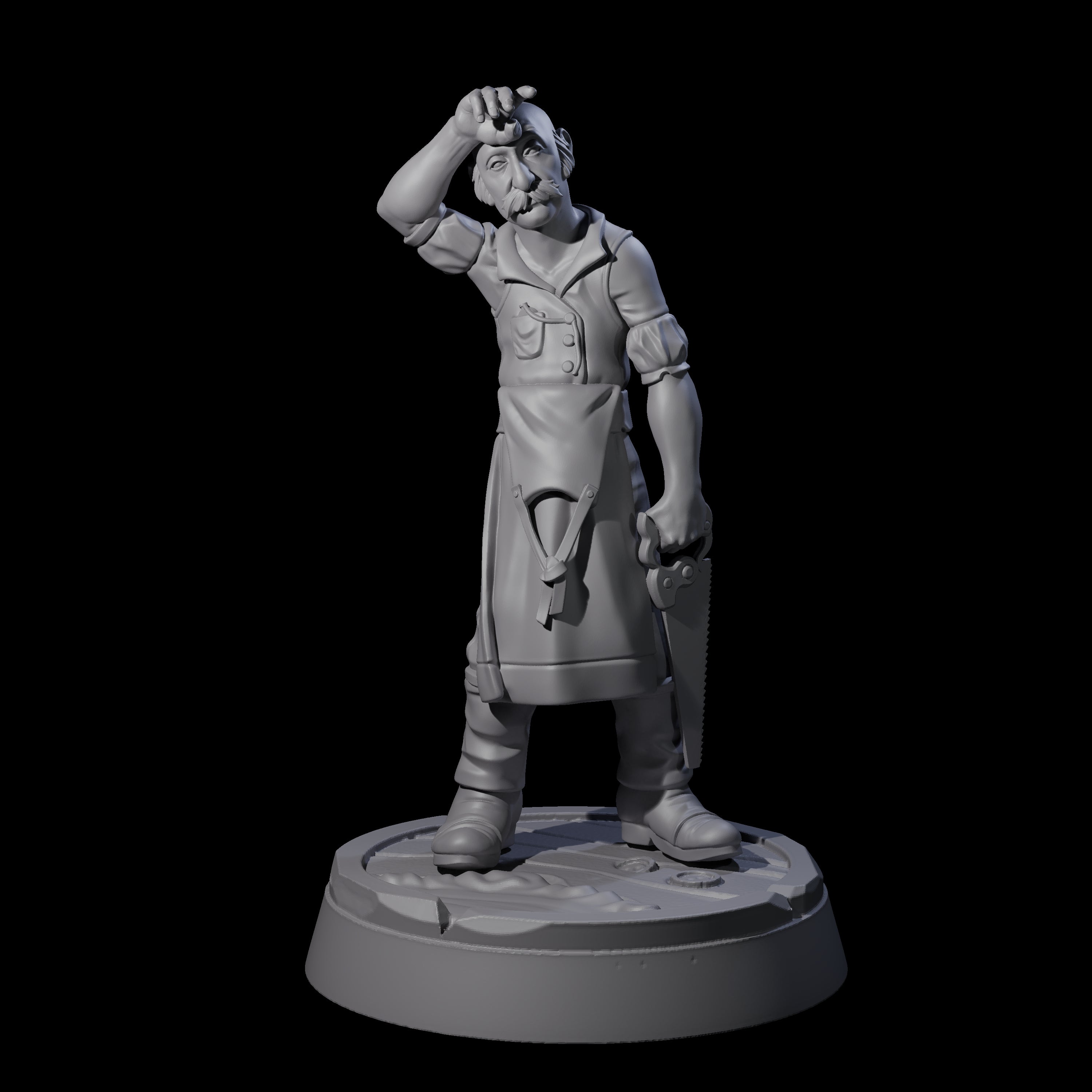Weary Human Ship Doctor Miniature for Dungeons and Dragons, Pathfinder or other TTRPGs
