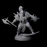 Weathered Human Barbarian Miniature for Dungeons and Dragons, Pathfinder or other TTRPGs