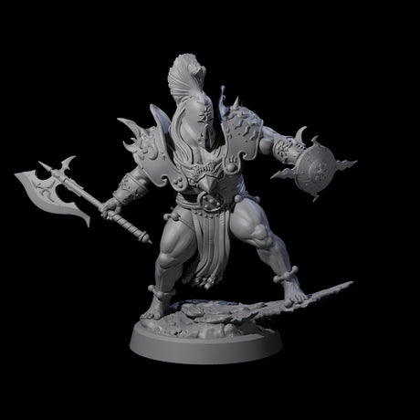 Weathered Human Barbarian Miniature for Dungeons and Dragons, Pathfinder or other TTRPGs