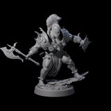Weathered Human Barbarian Miniature for Dungeons and Dragons, Pathfinder or other TTRPGs