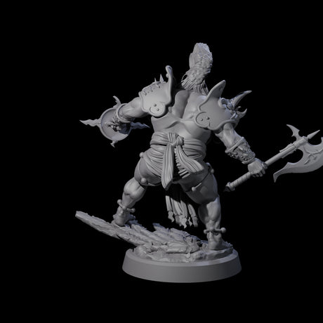 Weathered Human Barbarian Miniature for Dungeons and Dragons, Pathfinder or other TTRPGs