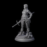 Weathered Human Ranger Miniature for Dungeons and Dragons, Pathfinder or other TTRPGs