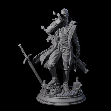 Weathered Human Veteran Miniature for Dungeons and Dragons, Pathfinder or other TTRPGs