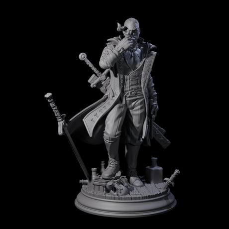 Weathered Human Veteran Miniature for Dungeons and Dragons, Pathfinder or other TTRPGs