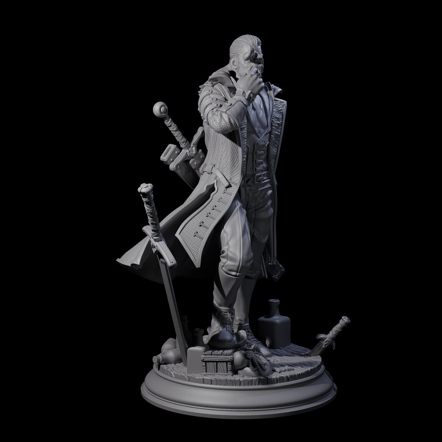 Weathered Human Veteran Miniature for Dungeons and Dragons, Pathfinder or other TTRPGs