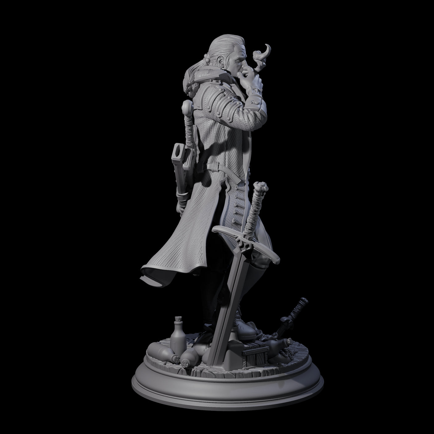 Weathered Human Veteran Miniature for Dungeons and Dragons, Pathfinder or other TTRPGs