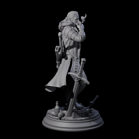 Weathered Human Veteran Miniature for Dungeons and Dragons, Pathfinder or other TTRPGs