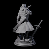Weathered Human Veteran Miniature for Dungeons and Dragons, Pathfinder or other TTRPGs