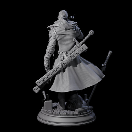 Weathered Human Veteran Miniature for Dungeons and Dragons, Pathfinder or other TTRPGs