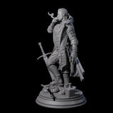 Weathered Human Veteran Miniature for Dungeons and Dragons, Pathfinder or other TTRPGs