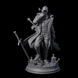 Weathered Human Veteran Miniature for Dungeons and Dragons, Pathfinder or other TTRPGs