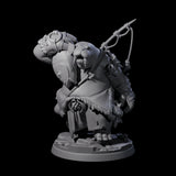 Weathered Walrus Fisherman Miniature for Dungeons and Dragons, Pathfinder or other TTRPGs