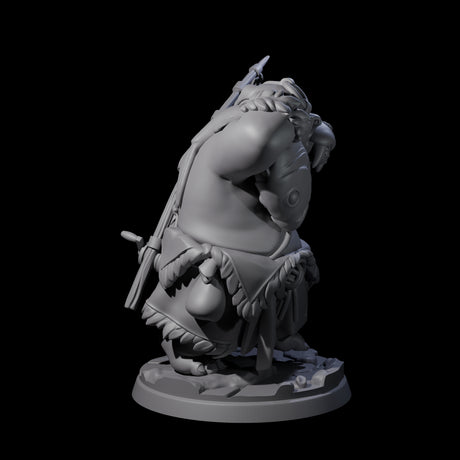 Weathered Walrus Fisherman Miniature for Dungeons and Dragons, Pathfinder or other TTRPGs