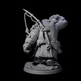 Weathered Walrus Fisherman Miniature for Dungeons and Dragons, Pathfinder or other TTRPGs