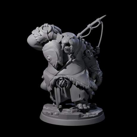 Weathered Walrus Fisherman Miniature for Dungeons and Dragons, Pathfinder or other TTRPGs